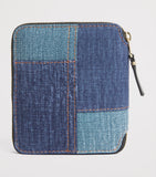 Comme des Garçons lambskin denim-patch bifold wallet, UK version