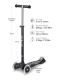 Micro Scooters Black LED Maxi Scooter (British brand)