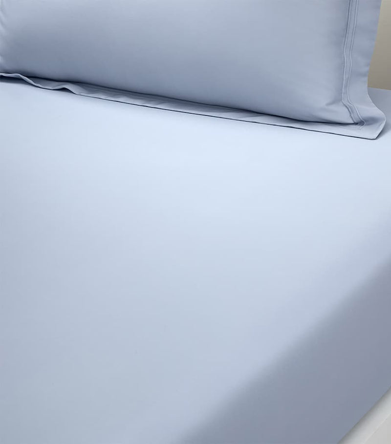 Yves Delorme Triomphe Celeste Super King fitted sheet, imported from the UK