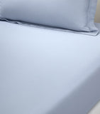 Yves Delorme Triomphe Celeste Super King fitted sheet, imported from the UK