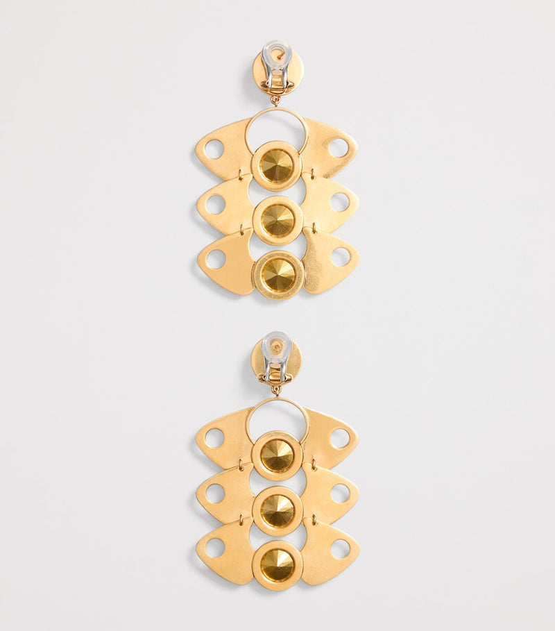 Valentino Garavani crystal-embellished drop earrings (British brand)