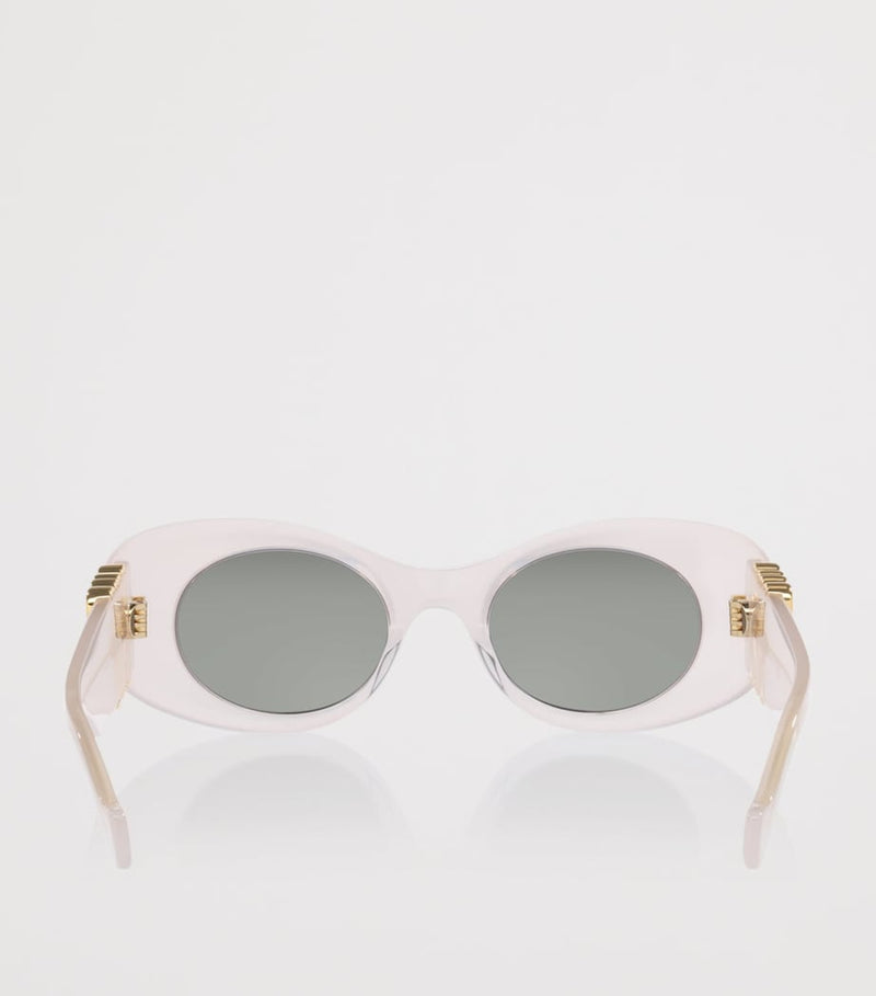 LOEWE Anagram oval sunglasses with bevelled acetate frames, UK version