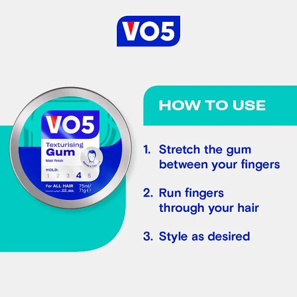 Vo5 texturising gum 75ml (British brand)