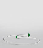 Marli New York Cleo slip-on bracelet white gold diamond green agate, imported from the UK