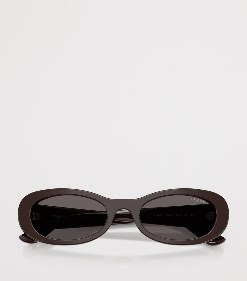 Vogue oval sunglasses in glossy acetate, UK version