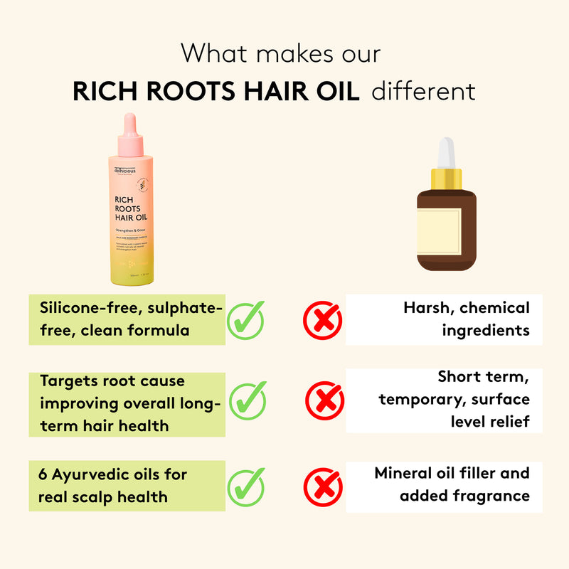 Delhicious Rich Roots hair and scalp growth oil 100ml (British brand)