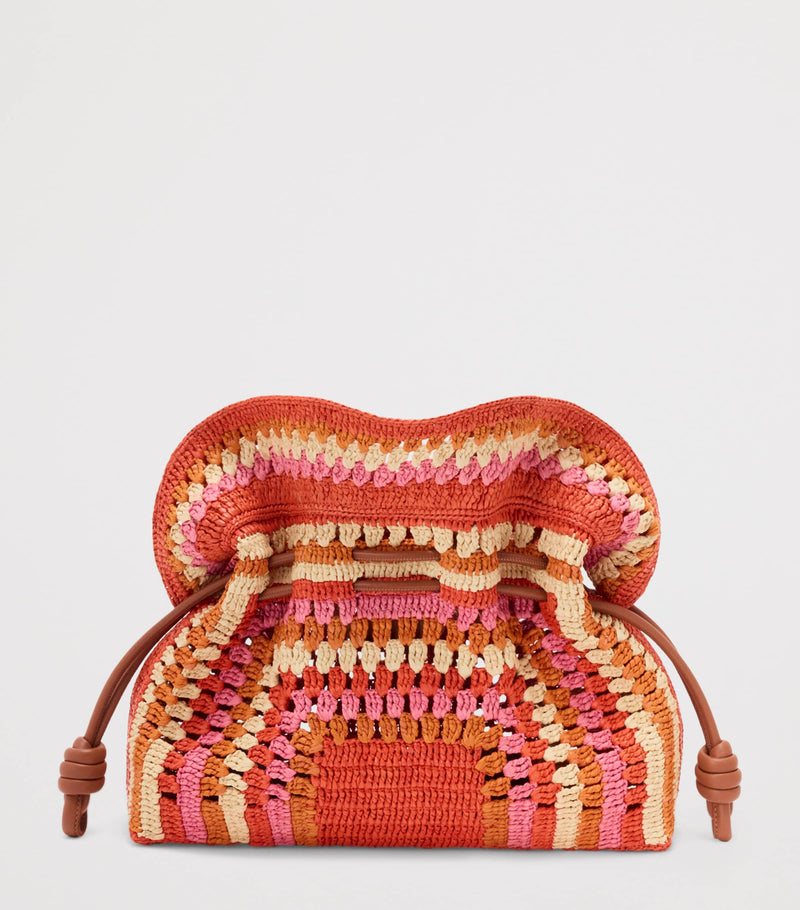 LOEWE medium raffia flamenco clutch from Spain, UK version