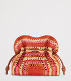 LOEWE medium raffia flamenco clutch from Spain, UK version