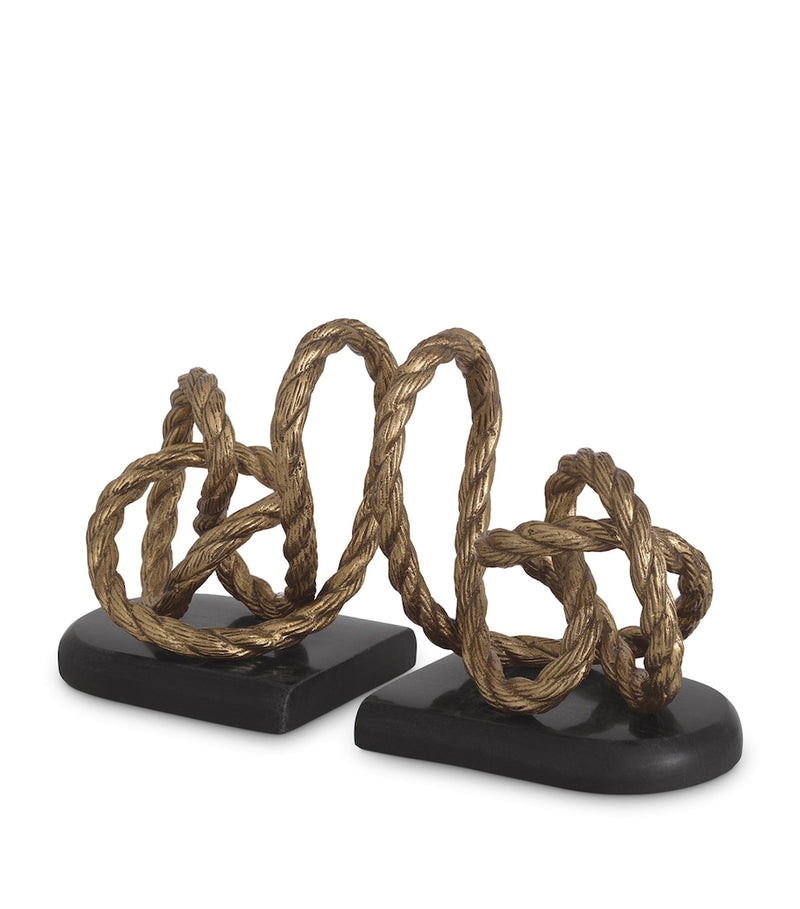 Eichholtz Corwyn bookends antique brass granite set of 2, UK version