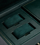 WOLF triple watch winder British Racing Green vegan leather, imported from the UK