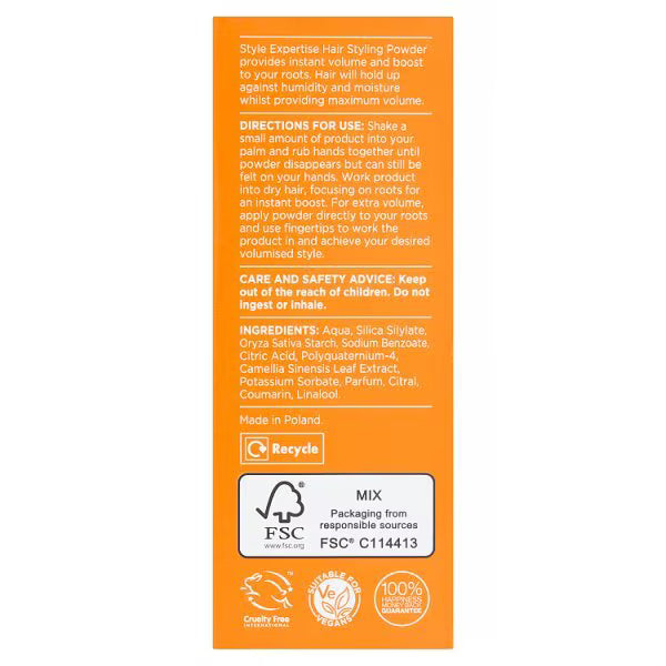 Superdrug hair styling powder (British brand)