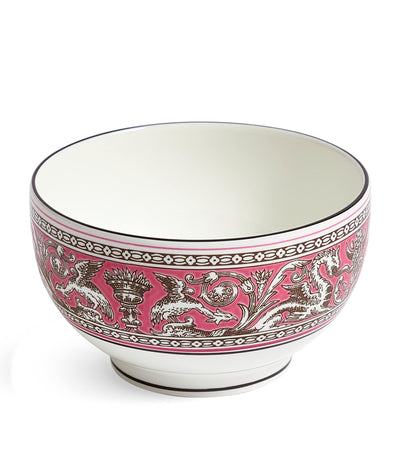 Harrods Wedgwood Florentine Fuchsia Bone China Rice Bowl 10.5cm- Buy online at McGrocer