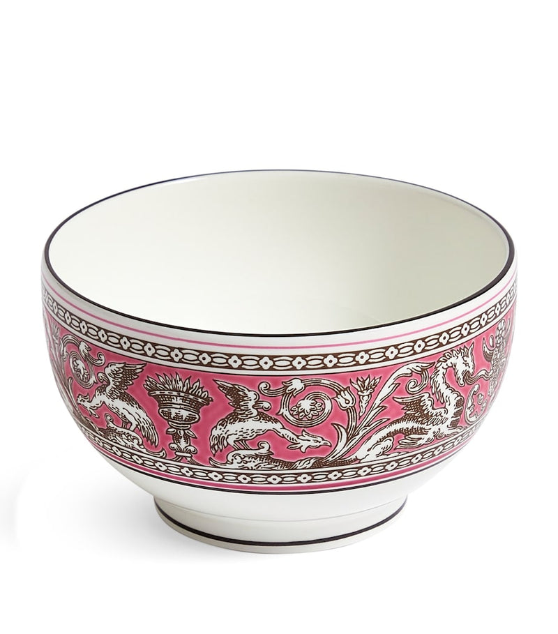 Wedgwood Florentine Fuchsia bone china rice bowl 10.5cm (British brand)