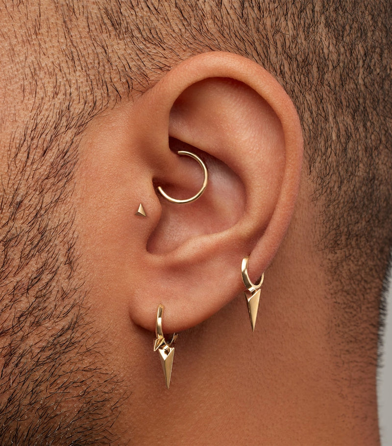 Maria Tash faceted spike hoop earring 6.5mm - British product