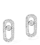 Messika Move Uno white gold diamond stud earrings 0.16ct - British product