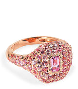 Harrods SHAY Rose Gold and Pink Sapphire Pinky Ring- Buy online at McGrocer