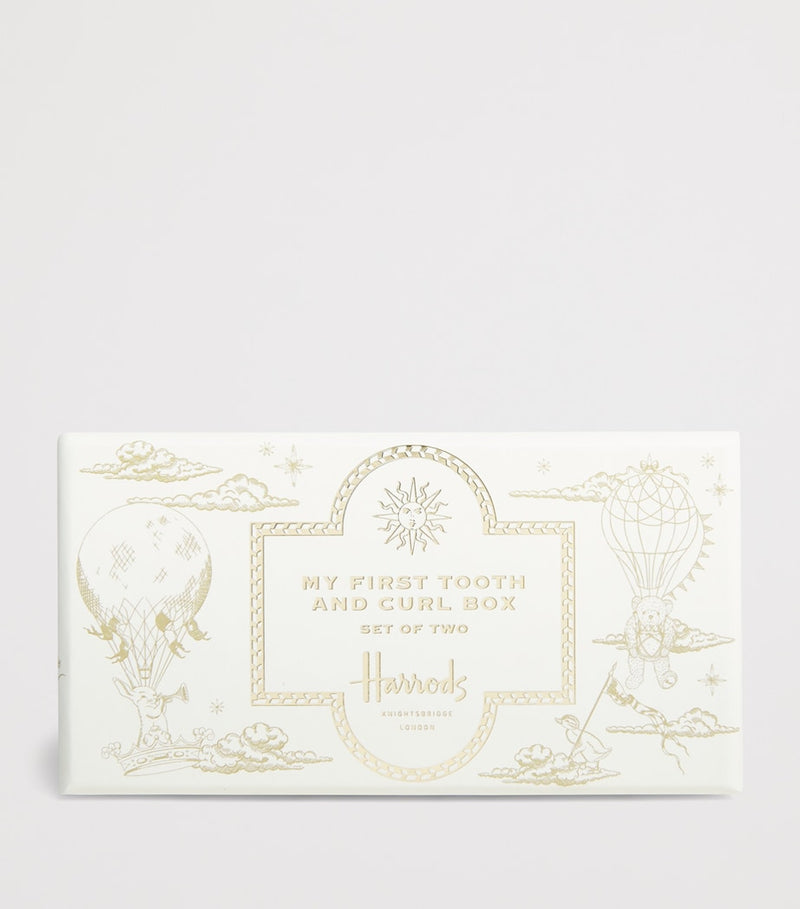 Harrods silver-plated tooth and curl keepsake box, UK version
