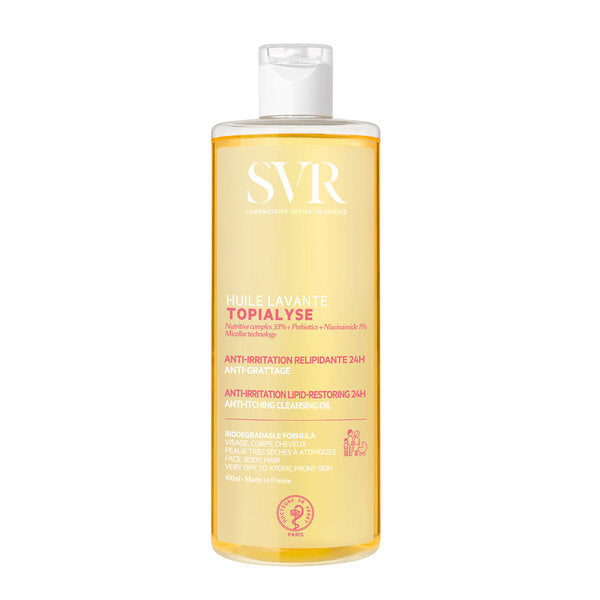 SVR Shower Oil Moisturising Face Body 400ml (British brand)