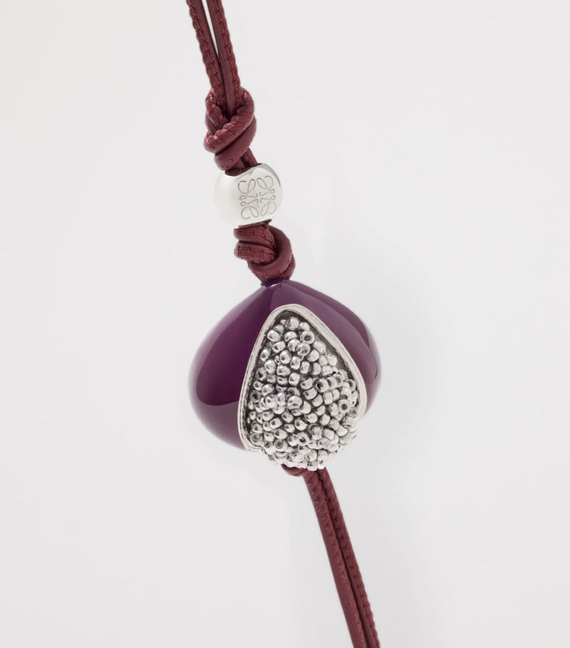 LOEWE fig bag charm glossy resin calfskin (British brand)