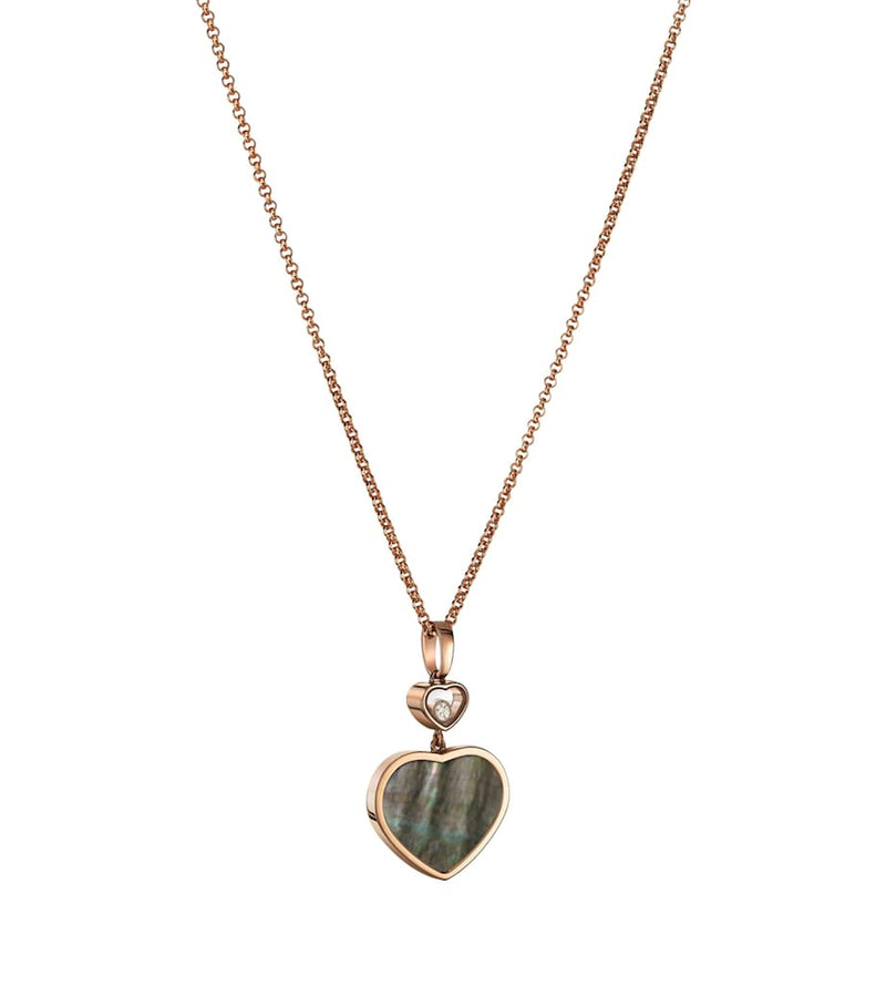 Chopard Happy Hearts pendant rose gold diamond - imported from the UK