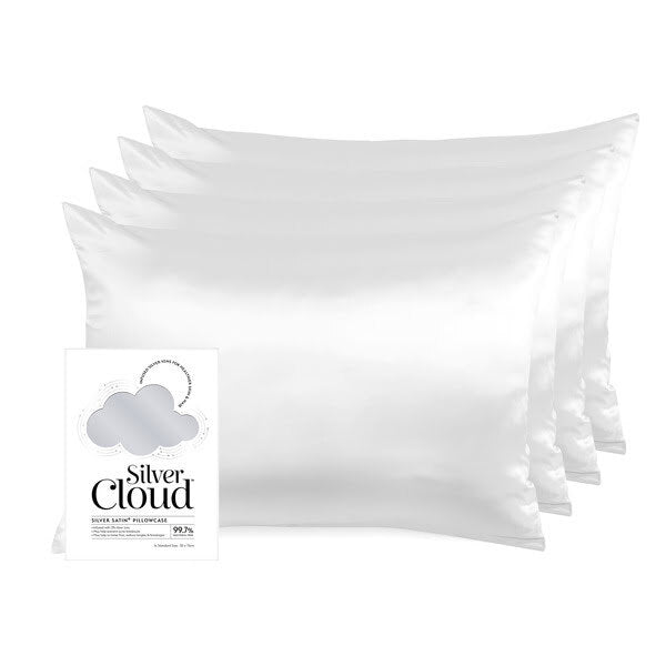 Silver Cloud silver satin pillowcase 4 Pack (British brand)
