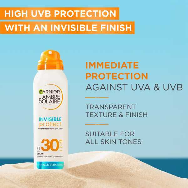 Ambre Solaire invisible protect mist sunscreen 150ml - British product