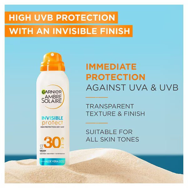 Ambre Solaire invisible protect mist sunscreen 150ml - British product