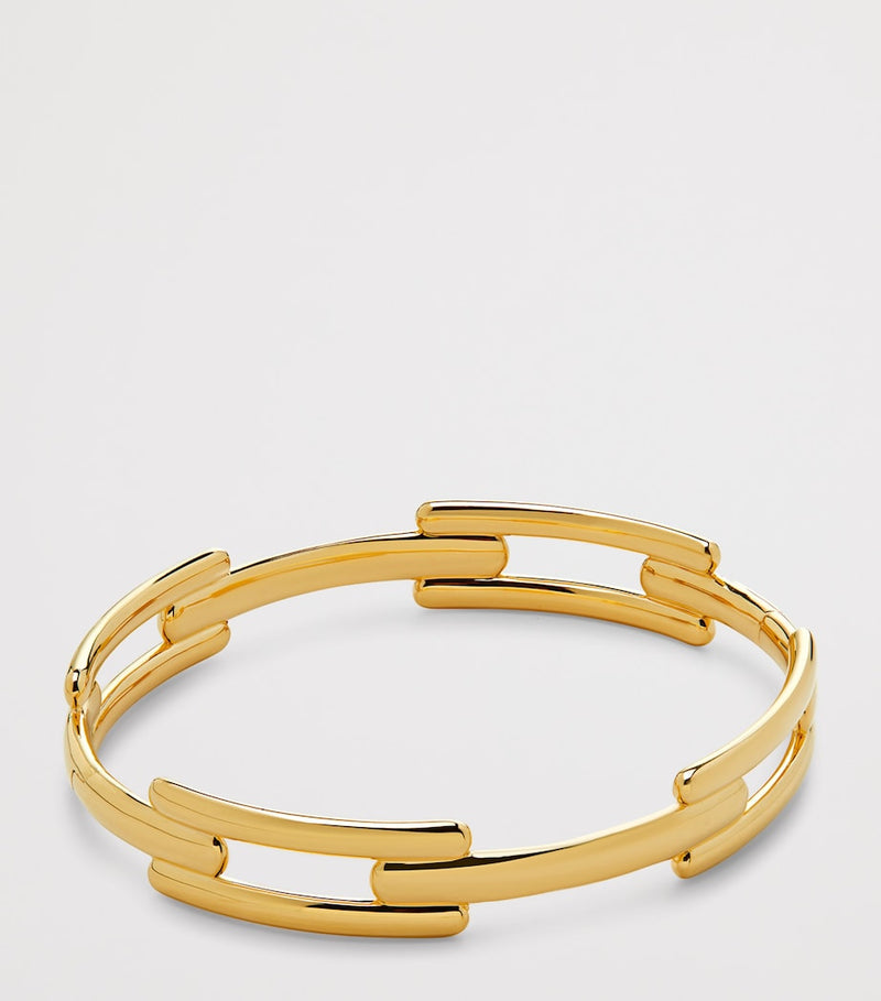 Monica Vinader gold vermeil signature link bangle - British product