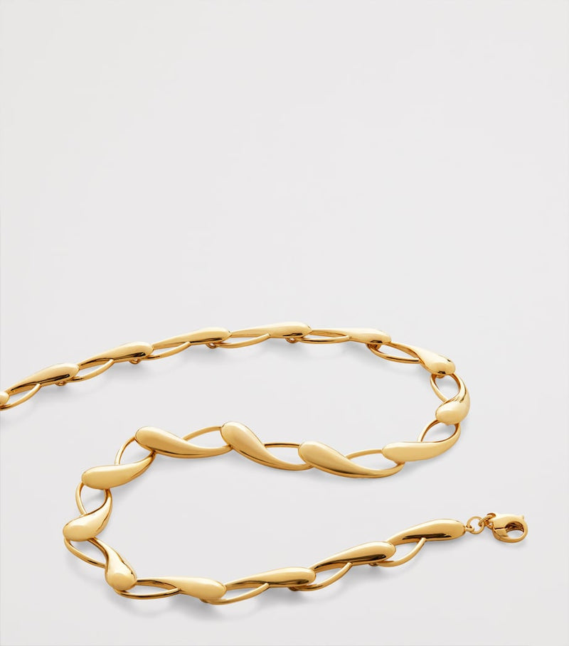 Monica Vinader gold vermeil Nura link necklace 38cm (British brand)
