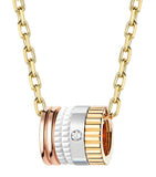 Boucheron Mini Mixed Gold Quatre white ring pendant (British brand)