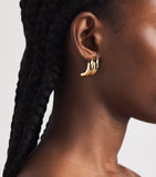 Eddie Borgo Torsade stud earrings gold-plated brass - British product