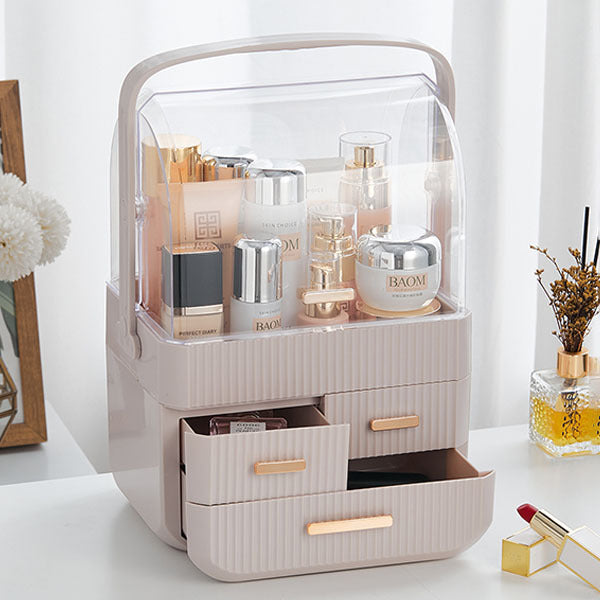 Livingandhome desk drawer organizer 3 drawer pink, imported from the UK
