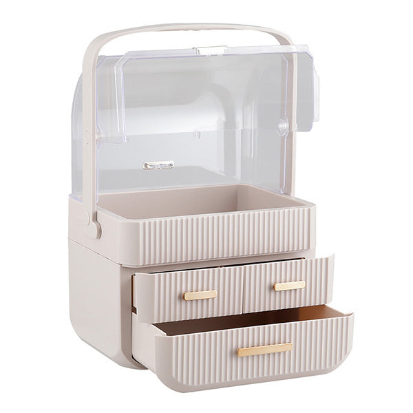 Livingandhome desk drawer organizer 3 drawer pink, imported from the UK
