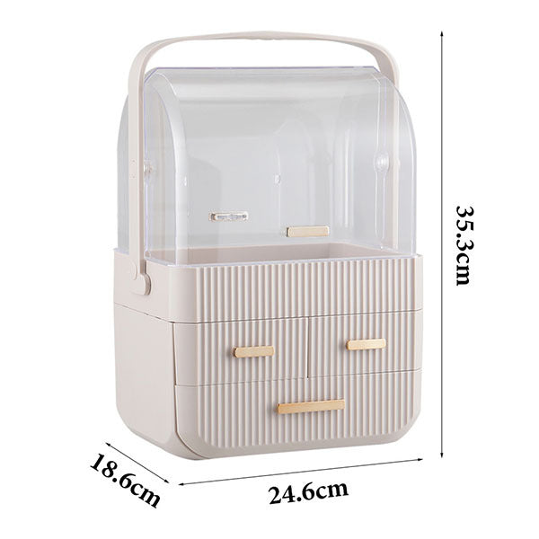 Livingandhome desk drawer organizer 3 drawer pink, imported from the UK