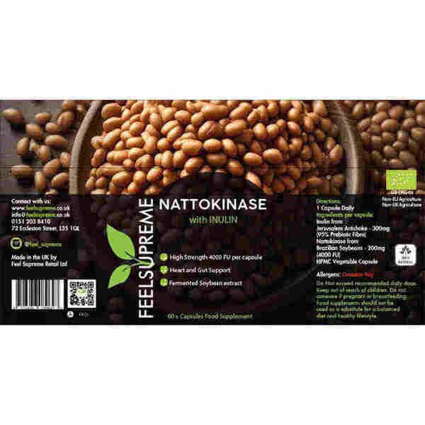 Feel Supreme Nattokinase with Inulin 60 capsules, UK version