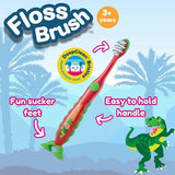 Brush Baby Dinosaur FlossBrush Toothbrushes 3-6 Years - British product