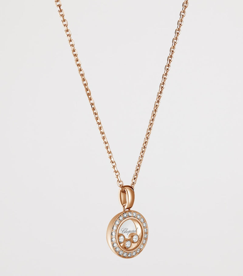 Chopard pendant necklace rose gold and diamond (British brand)