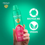 Mitchum 72H Antiperspirant Spray Bright Floral 250ml, imported from the UK