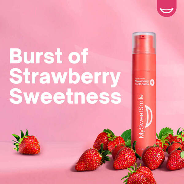 MySweetSmile strawberry toothpaste imported from the UK