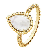 Harrods Boucheron Yellow Gold Mother-of-Pearl Serpent Bohème Ring- Buy online at McGrocer