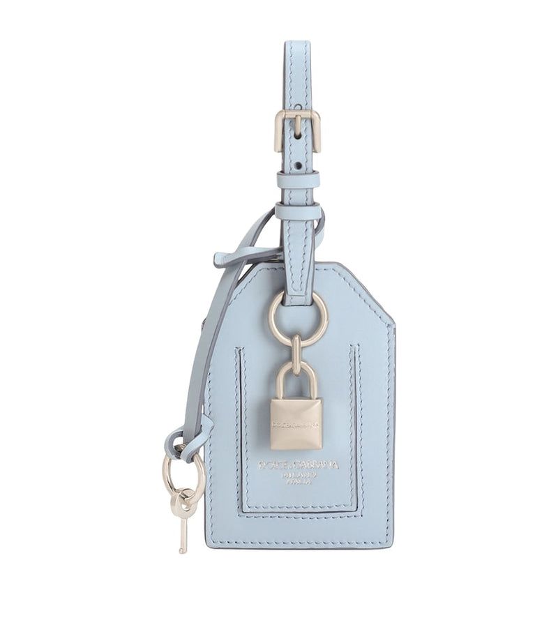 Dolce&Gabbana calfskin lambskin padlock ID tag, UK version