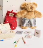 Konges Sløjd Tiny Teddy back to school soft toy 10cm, UK version