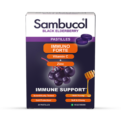 Pastilles Sambucol Immuno Forte Cassis Défense Immunitaire