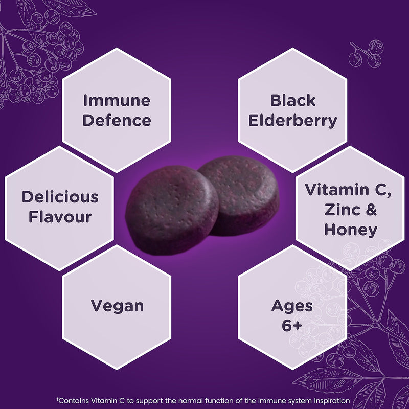 Sambucol Immuno Forte Pastilles Blackcurrant (British brand)