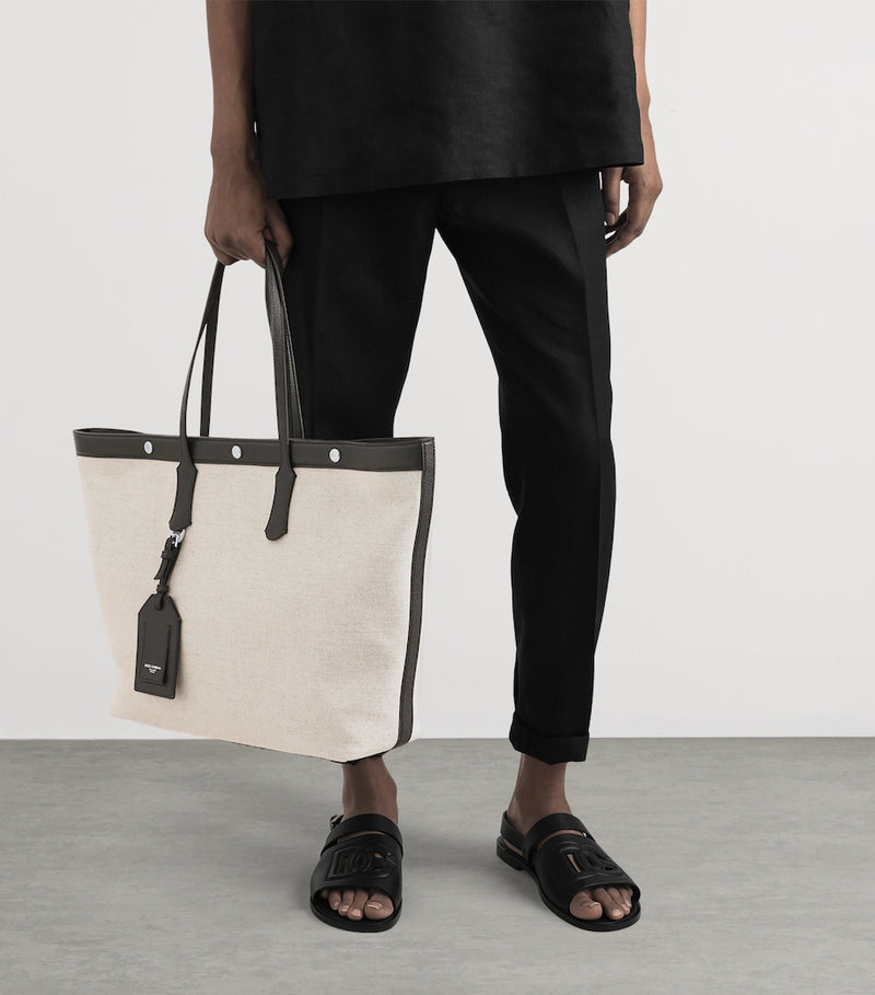 Dolce&Gabbana canvas-calfskin tote bag - British product