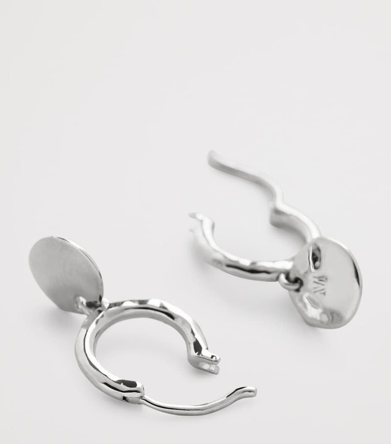 Monica Vinader mini disc huggie earrings sterling silver - British product