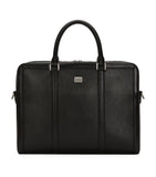 Dolce&Gabbana calfskin briefcase with ruthenium-plated tag, imported from the UK