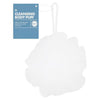 Superdrug white body cleansing puff made from recycled plastic (British brand)