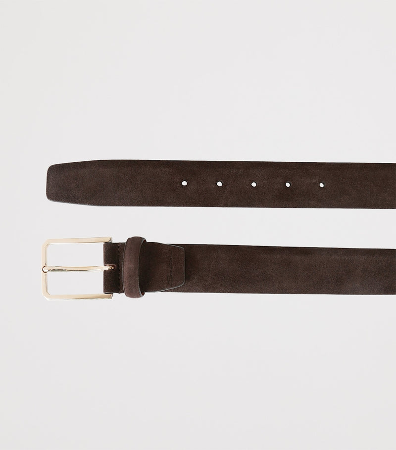 Santoni suede belt 3.5cm width - British product
