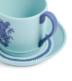 Wedgwood Jasper Bacchus teacup and saucer set (British brand)